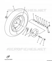 ROUE ARRIERE pour Yamaha MAJESTY 1997