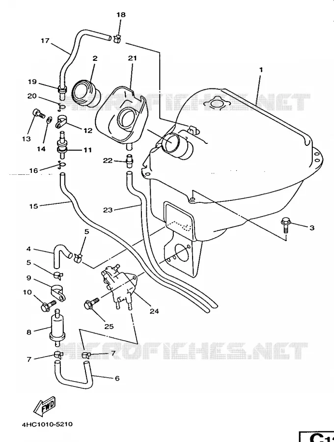 RESERVOIR A ESSENCE Yamaha SCOOTER 250 1998 MAJESTY  YP250