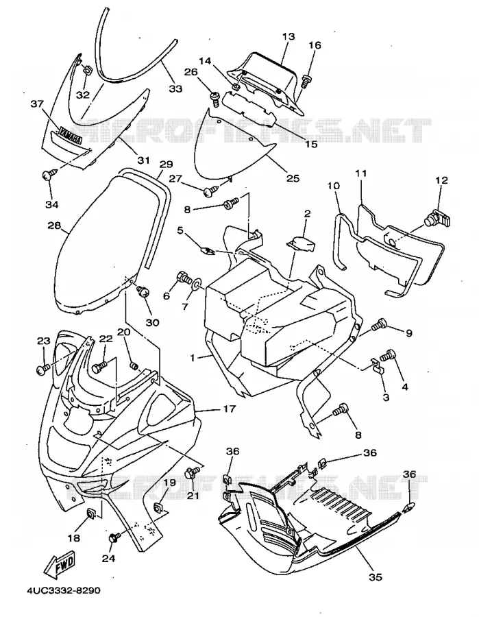 PROTEGE JAMBES Yamaha SCOOTER 250 1998 MAJESTY  YP250