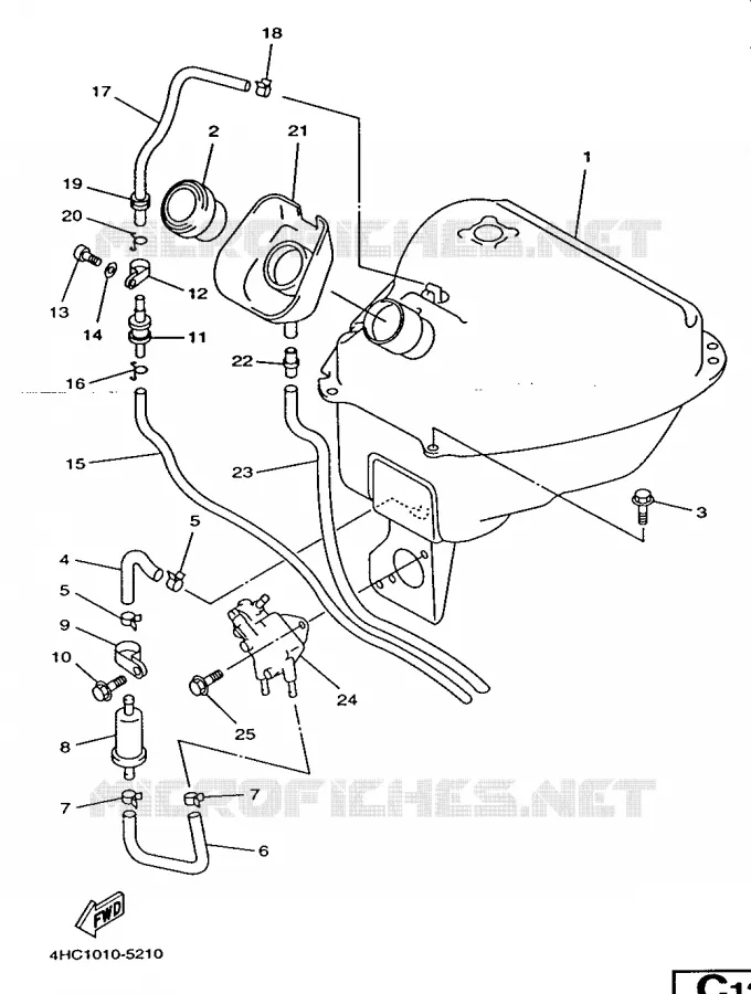 RESERVOIR A ESSENCE Yamaha SCOOTER 250 1998 MAJESTY  YP250