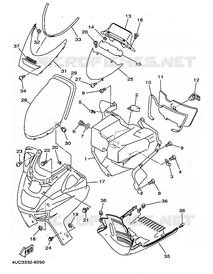 PROTEGE JAMBES Yamaha SCOOTER 250 1998 MAJESTY  YP250