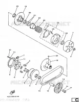 EMBRAYAGE DE DEMARREUR pour Yamaha MAJESTY 1998