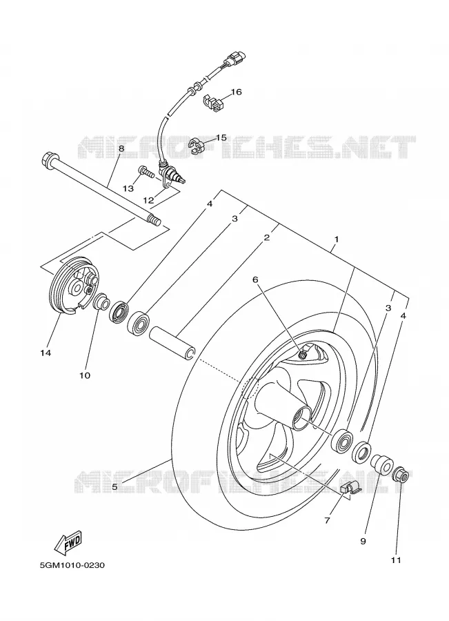 ROUE AVANT Yamaha SCOOTER 250 2000 MAJESTY  YP250