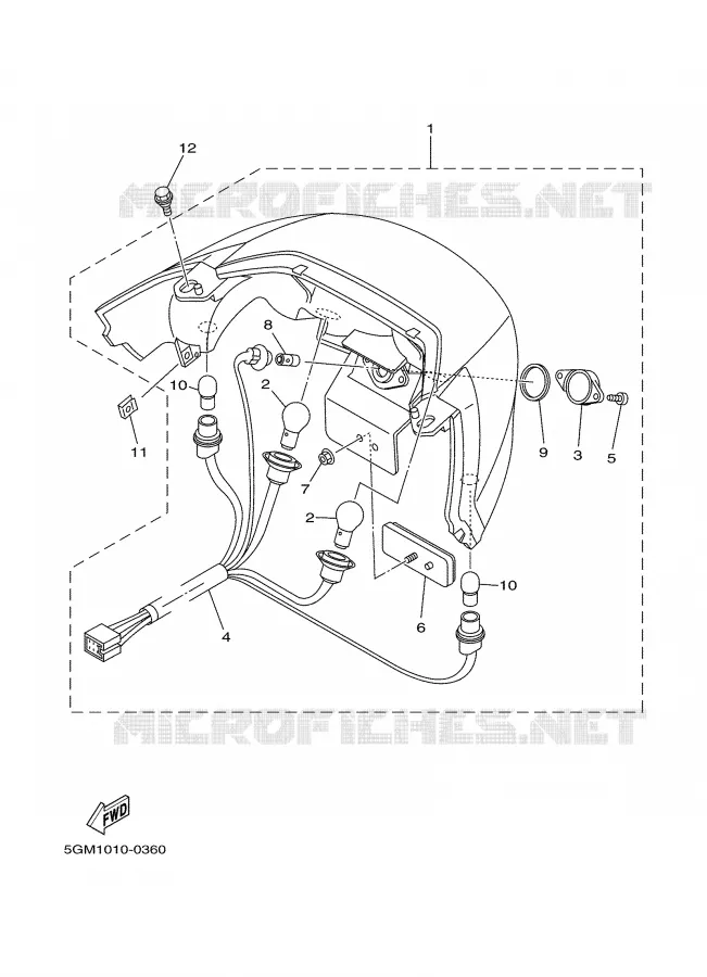 FEU ARRIERE Yamaha SCOOTER 250 2000 MAJESTY  YP250