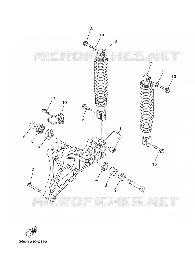 BRAS OSCILLANT / AMORTISSEUR Yamaha SCOOTER 250 2002 MAJESTY  YP250