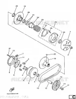 EMBRAYAGE DE DEMARREUR pour Yamaha MAJESTY ABS 1999