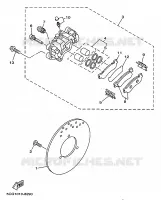 ETRIER DE FREIN ARRIERE pour Yamaha MAJESTY ABS 1999
