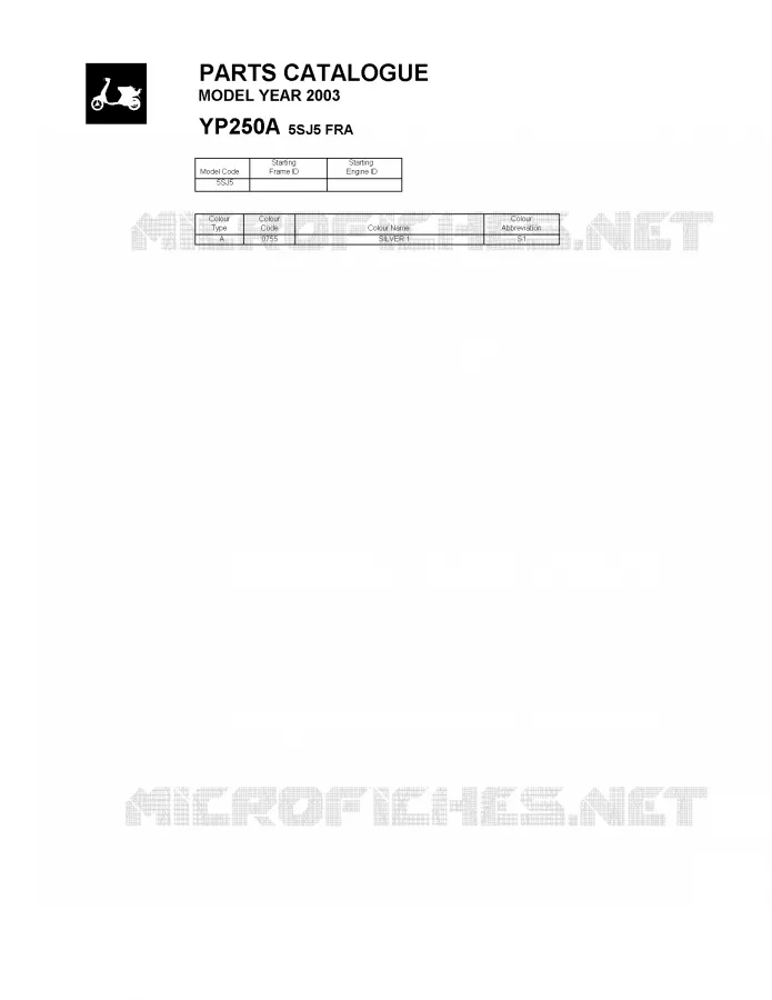 * CATALOG PREFACE * Yamaha SCOOTER 250 2003 MAJESTY ABS  YP250A