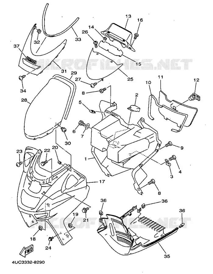 PROTEGE JAMBES Yamaha SCOOTER 250 1998 MAJESTY  YP250D