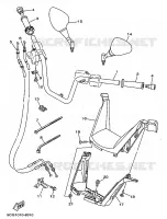 GUIDON ET CABLES pour Yamaha MAJESTY 1998
