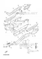 BEQUILLE / REPOSE PIEDS pour Yamaha XMAX 2009