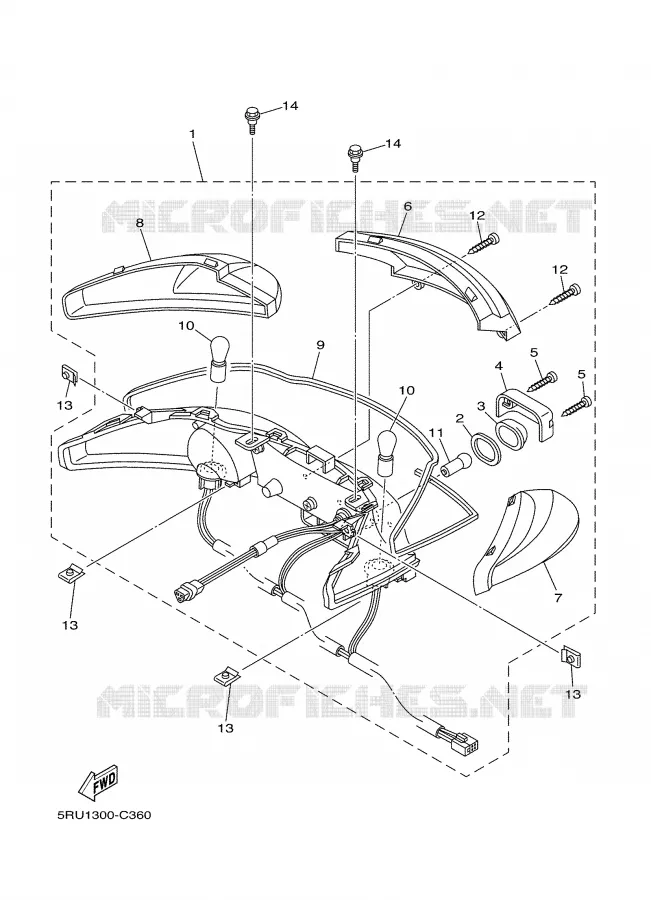 FEU ARRIERE Yamaha SCOOTER 400 2006 MAJESTY  YP400
