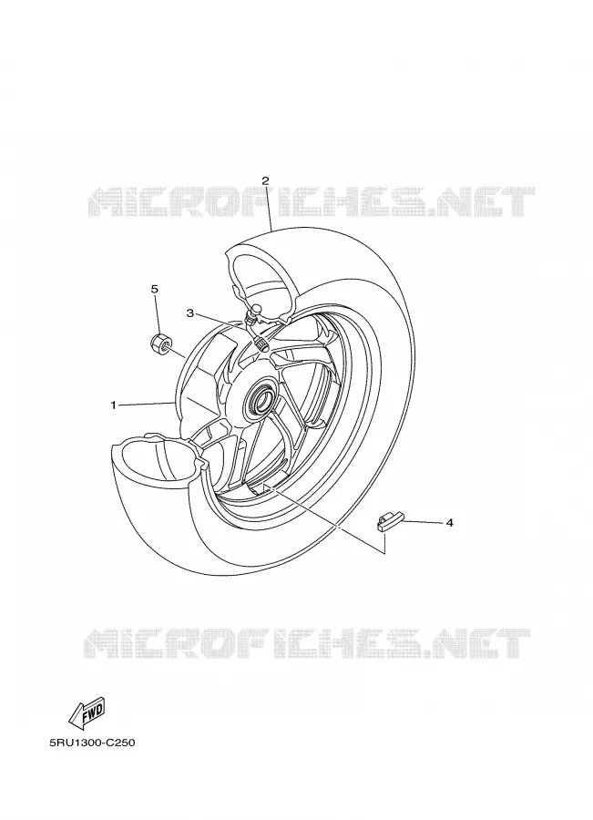 ROUE ARRIERE Yamaha SCOOTER 400 2008 MAJESTY  YP400