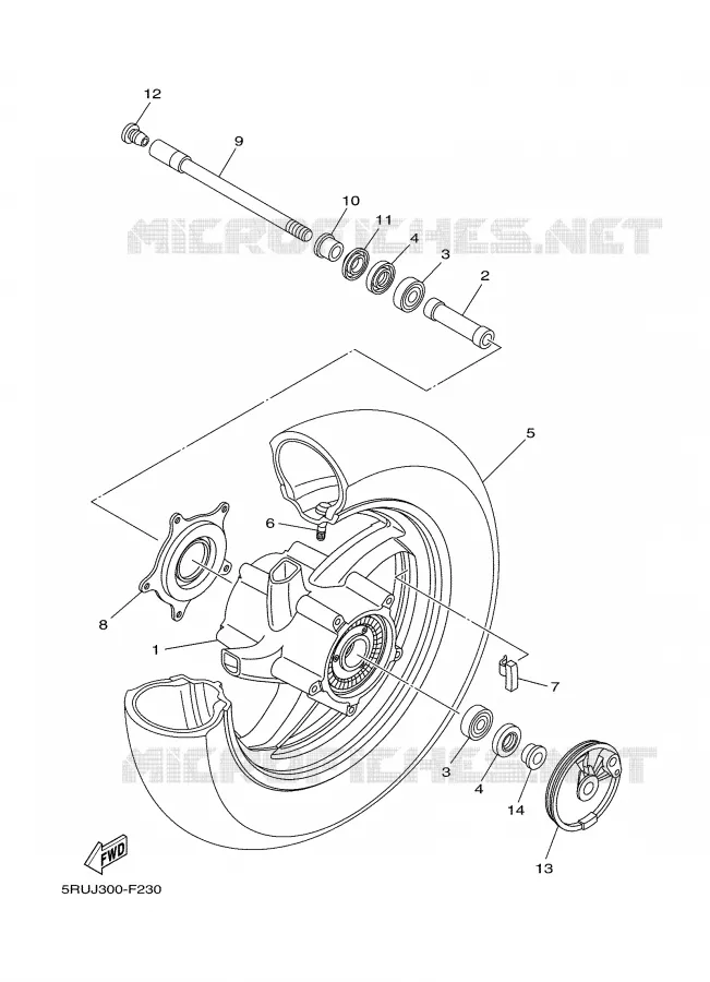 ROUE AVANT Yamaha SCOOTER 400 2007 MAJESTY ABS  YP400A