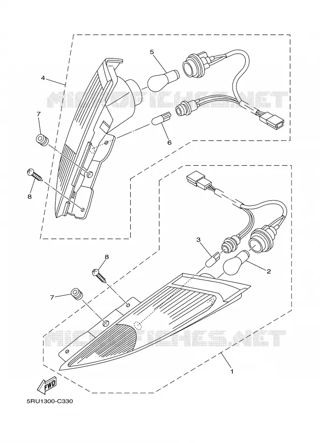 CLIGNOTANT Yamaha SCOOTER 400 2006 MAJESTY  YP400V