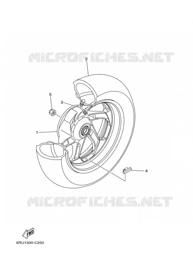 ROUE ARRIERE Yamaha SCOOTER 400 2007 MAJESTY  YP400W