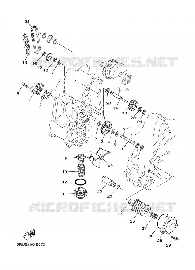 POMPE A HUILE Yamaha SCOOTER 400 2008 MAJESTY  YP400X