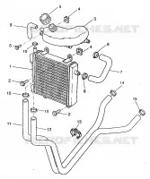 RADIATEUR / DURITES pour Yamaha AEROX 1997
