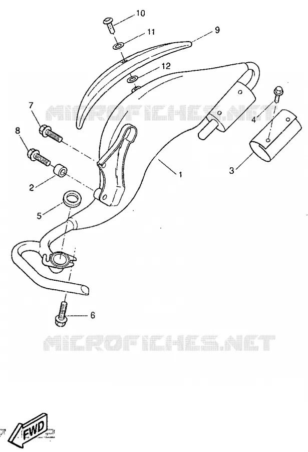 ECHAPPEMENT Yamaha SCOOTER 50 1997 AEROX  YQ50