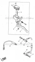 MAITRE CYLINDRE DE FREIN ARRIERE pour Yamaha AEROX 1997