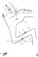 GUIDON ET CABLES pour Yamaha AEROX 1998
