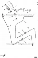 GUIDON ET CABLES pour Yamaha AEROX 1998