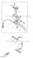 MAITRE CYLINDRE DE FREIN ARRIERE pour Yamaha AEROX 1998