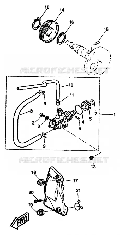 POMPE A HUILE Yamaha SCOOTER 50 1998 AEROX  YQ50