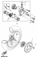 ROUE ARRIERE / ETRIER DE FREIN pour Yamaha AEROX 1999