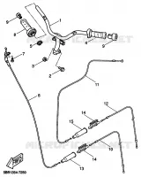 GUIDON ET CABLES pour Yamaha AEROX 1999