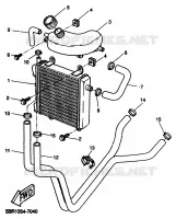 RADIATEUR / DURITES pour Yamaha AEROX 1999