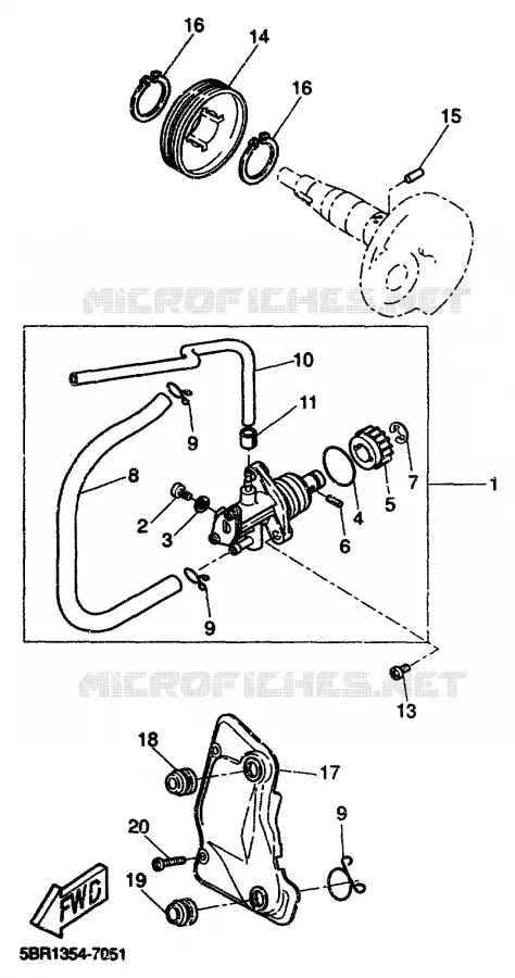 POMPE A HUILE Yamaha SCOOTER 50 1999 AEROX  YQ50