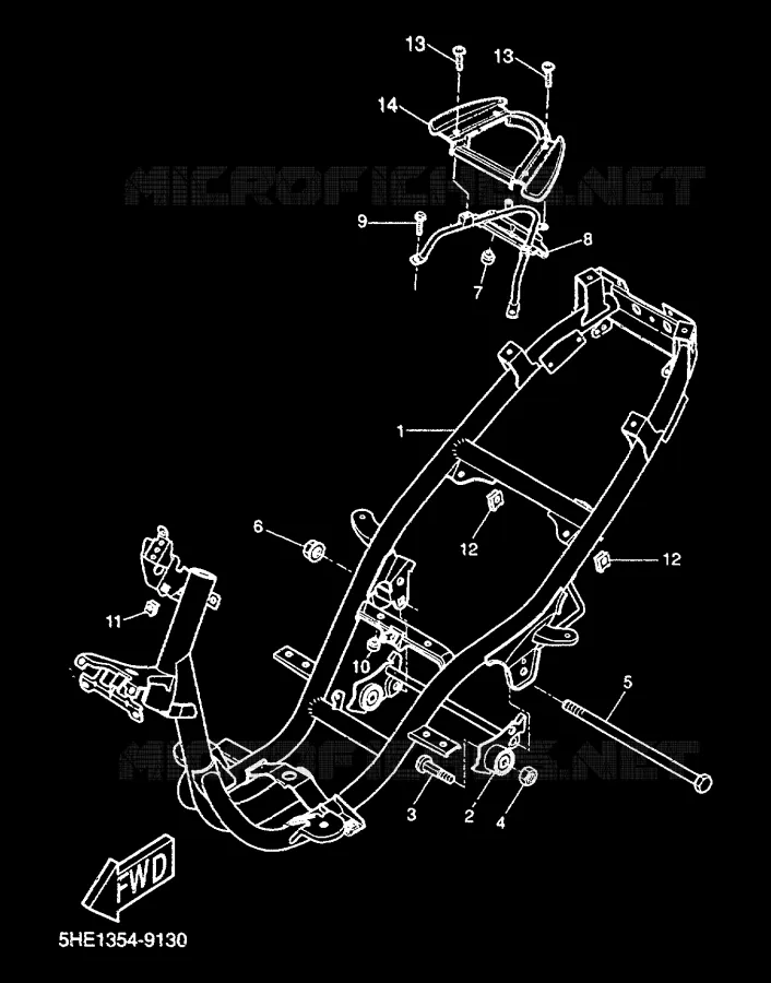 CADRE Yamaha SCOOTER 50 2000 AEROX  YQ50