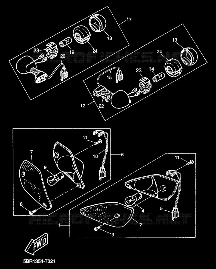 CLIGNOTANT Yamaha SCOOTER 50 2000 AEROX  YQ50