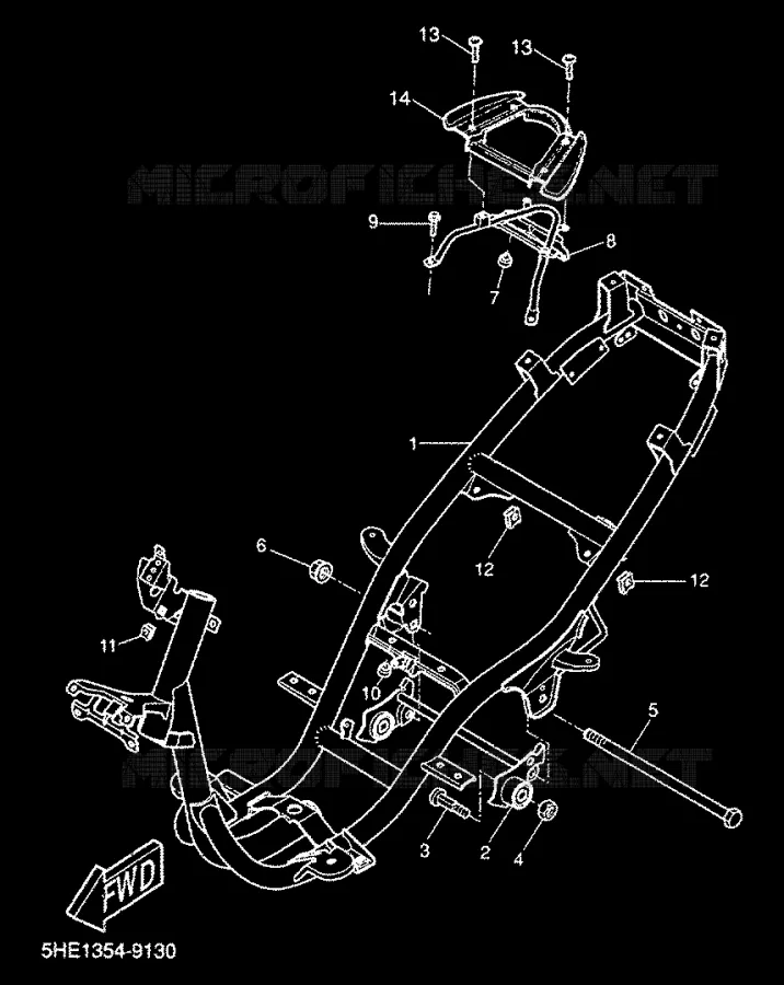 CADRE Yamaha SCOOTER 50 2000 AEROX  YQ50