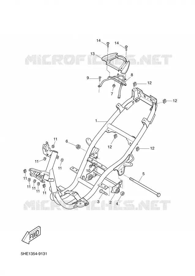 CADRE Yamaha SCOOTER 50 2000 AEROX  YQ50