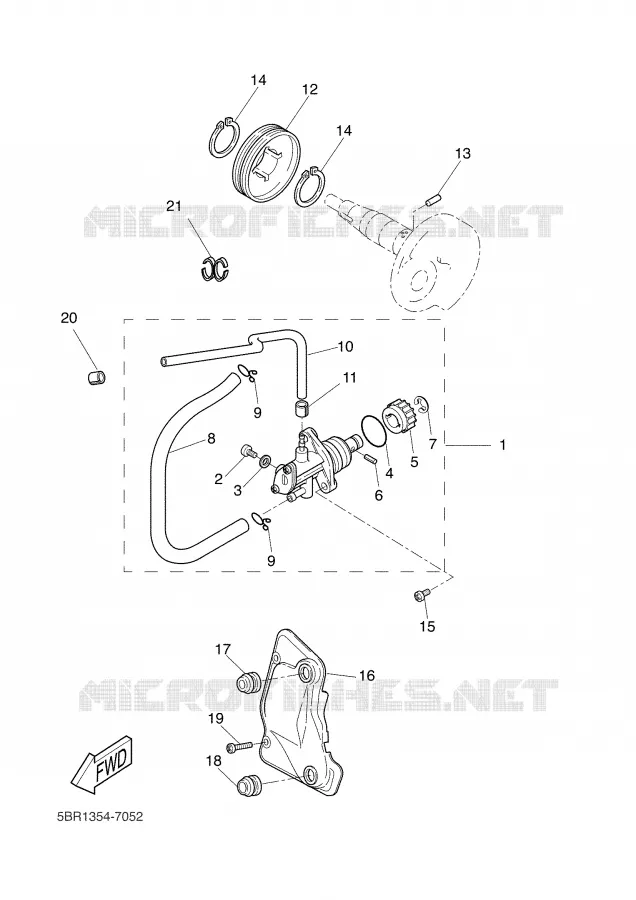 POMPE A HUILE Yamaha SCOOTER 50 2000 AEROX  YQ50