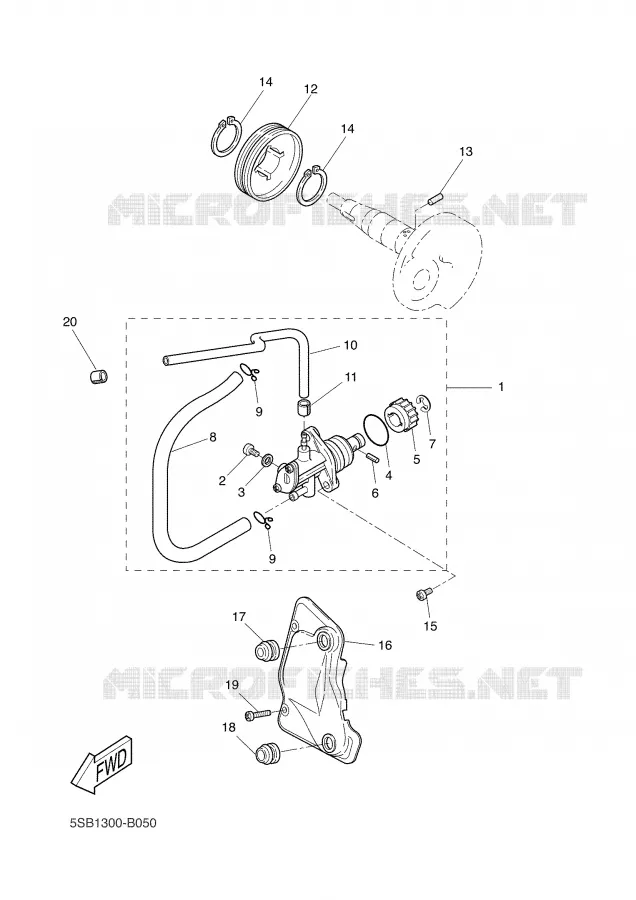 POMPE A HUILE Yamaha SCOOTER 50 2003 AEROX  YQ50