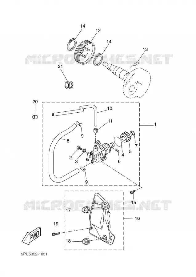 POMPE A HUILE Yamaha SCOOTER 50 2006 AEROX  YQ50