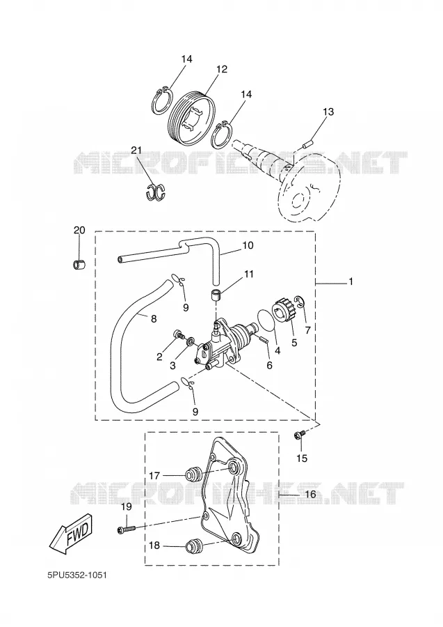 POMPE A HUILE Yamaha SCOOTER 50 2007 AEROX  YQ50