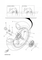 ROUE ARRIERE pour Yamaha AEROX 2008