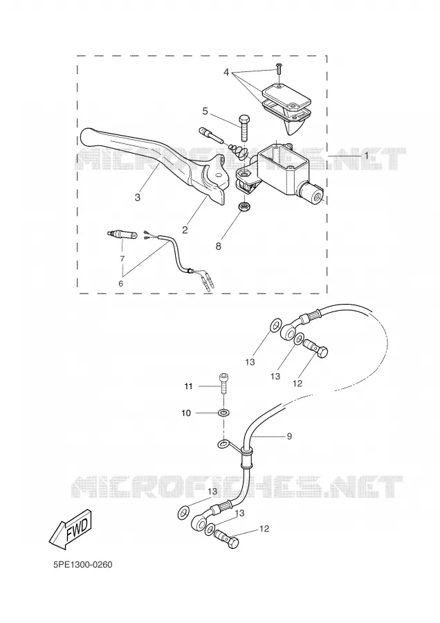 MAITRE CYLINDRE AVANT Yamaha SCOOTER 50 2001 NITRO  YQ50L