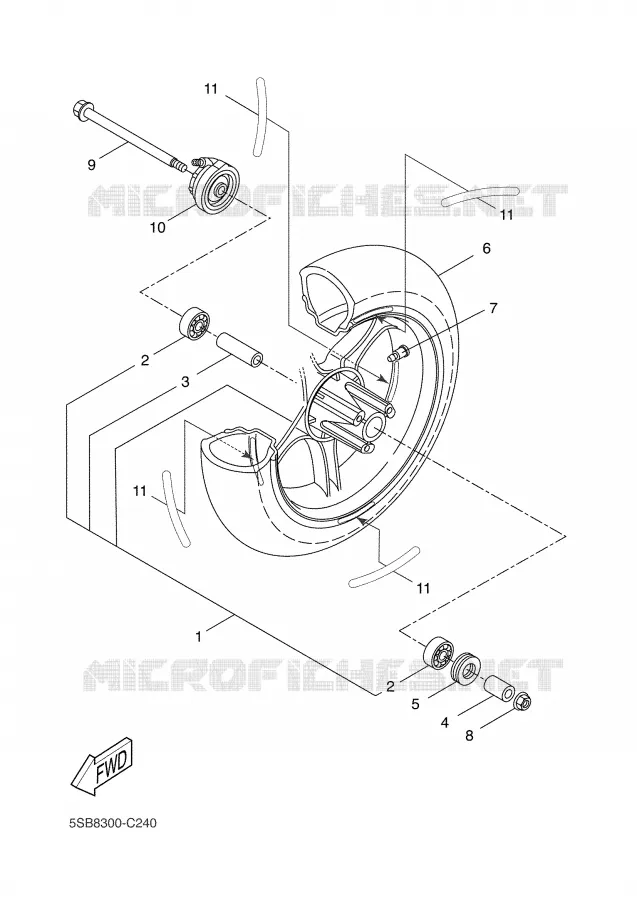 ROUE AVANT Yamaha SCOOTER 50 2002 NITRO  YQ50L