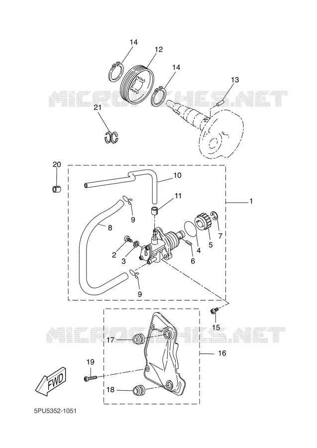 POMPE A HUILE Yamaha SCOOTER 50 2002 NITRO  YQ50L