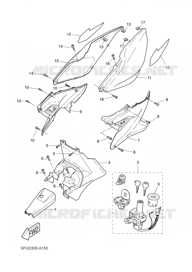 COUVERCLE LATERAL Yamaha SCOOTER 50 2002 NITRO  YQ50L