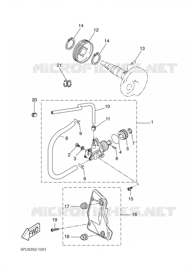 POMPE A HUILE Yamaha SCOOTER 50 2004 NITRO  YQ50L
