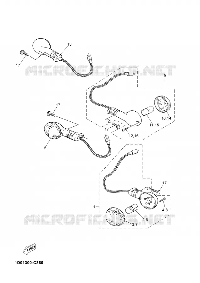 CLIGNOTANT Yamaha MOTO 125 2006 DTX  DT125X
