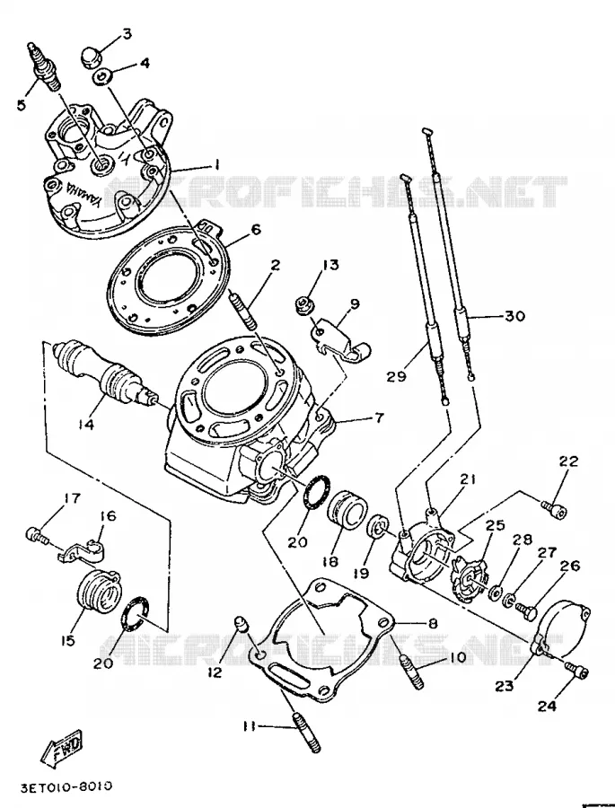 CYLINDRE Yamaha MOTO 200 1989 DTR  DT200R
