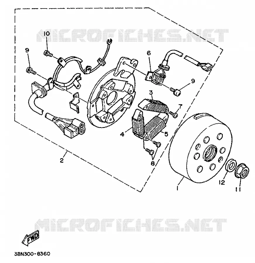 ALLUMAGE Yamaha MOTO 200 1989 DTR  DT200R