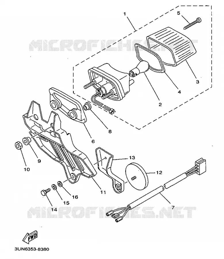 FEU ARRIERE Yamaha MOTO 50 1998 DTLC  DT50LC